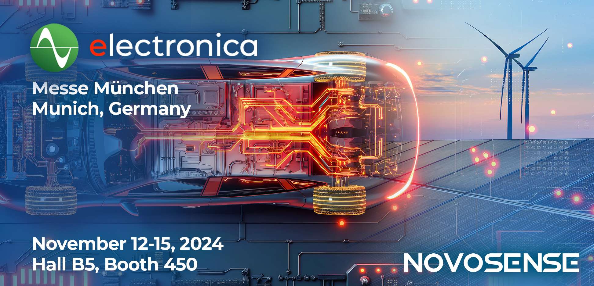 NOVOSENSEは、インテリジェントカー、電動化、産業制御に関する最新の研究開発成果をelectronica 2024に発表