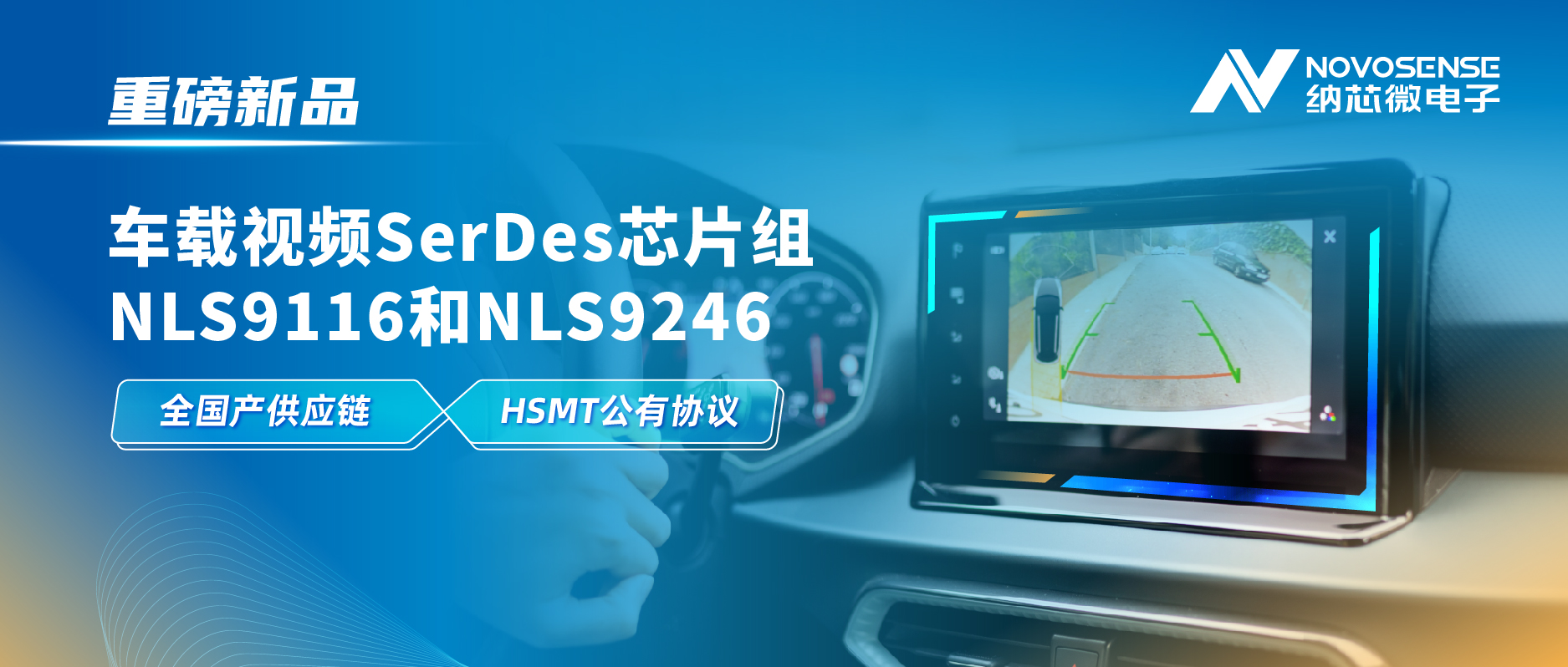 全国产供应链、完成HSMT芯片互联互通测试，long8唯一官网推出车载视频SerDes芯片组NLS9116和NLS9246